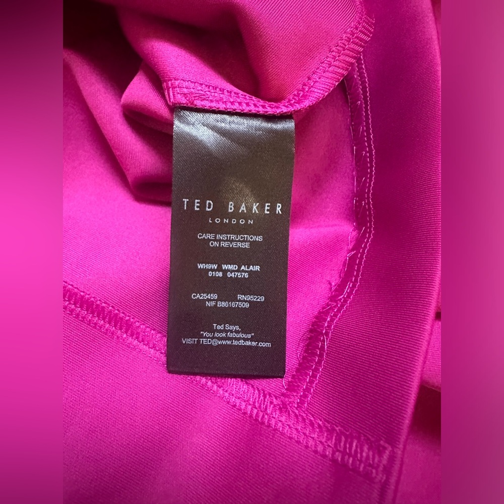 CLEARANCE Ted baker Alair rufffle v neck scuba dress FINAL PRICE - Picture 7 of 13